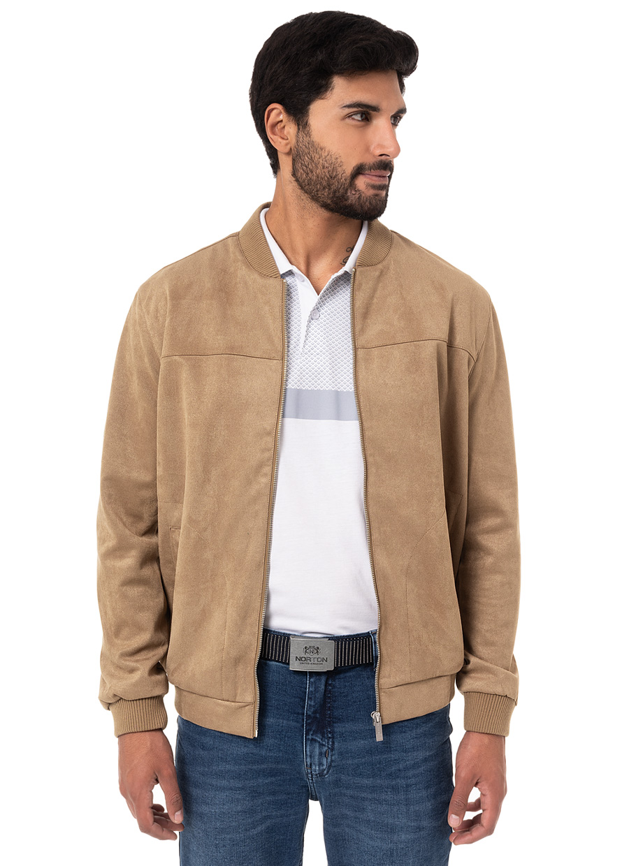 Casaca Bomber Gamuza C F Holman 2 Beige Norton