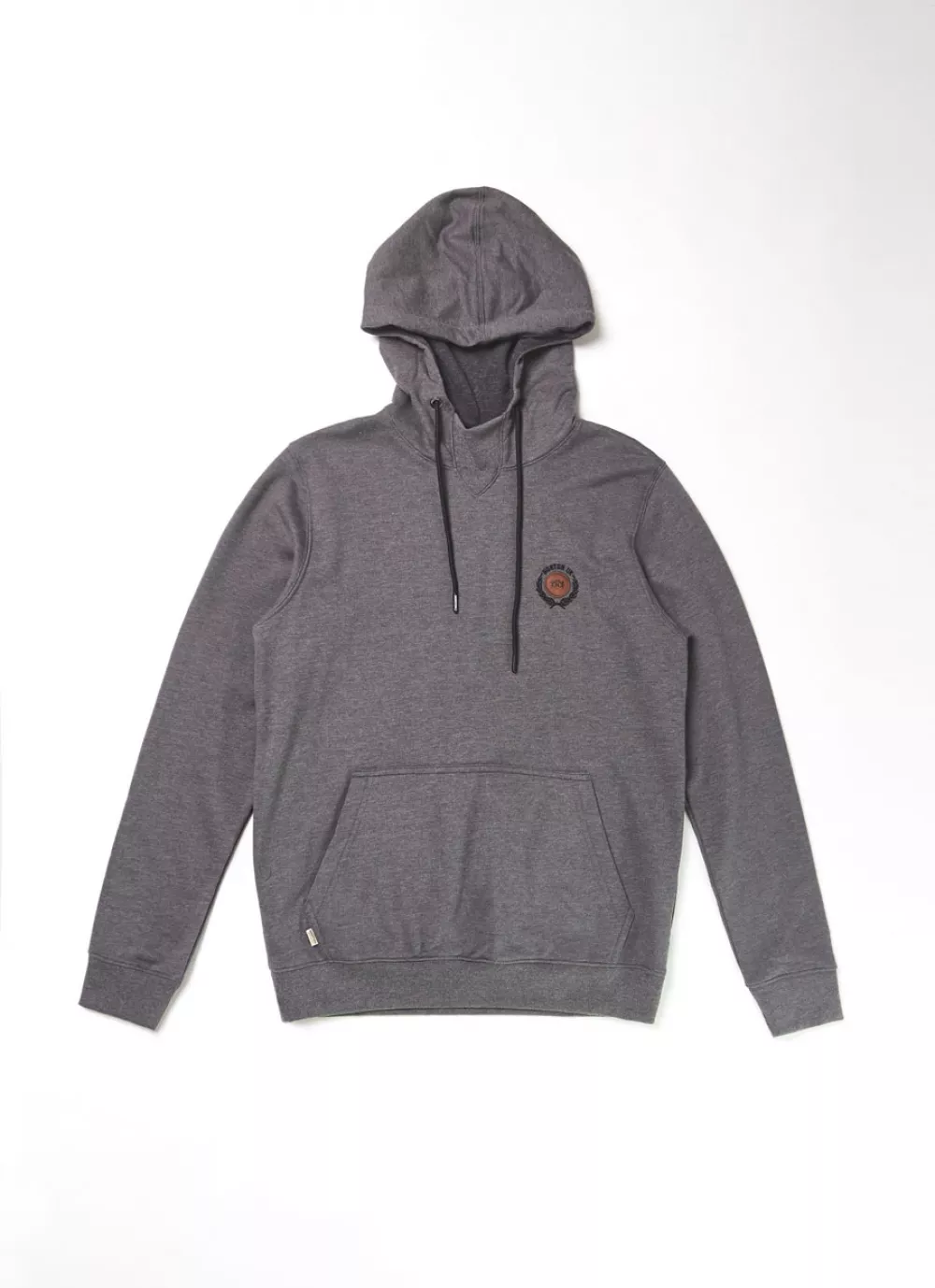 POLERA PLOMO HOODIE HOMBRE FRANELA - MELANGE JUST